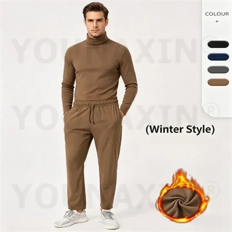 

Men's Winter Fleece Sweatpants Loose Stretchy Fitness Pants Warm Outdoor Casual Running Hiking Trousers Europe Size S M L XL 2XL