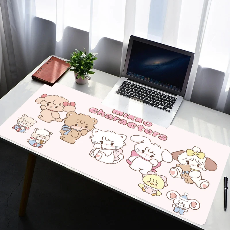 Mouse Pad PC Non Slip Rubber Cartoon Mousepad Laptop Gamer Cabinet HD Keyboard Pad Office Computer Gaming Desk M-mikko Mouse Mat