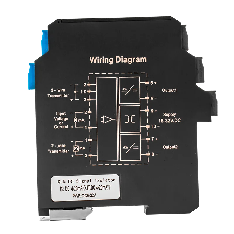 1 In 2 Out DC Analog Signal Isolator 4-20mA to 0-10V Signal Isolator 0-10v to 4 20ma Converter DC Analog Signal Isolators