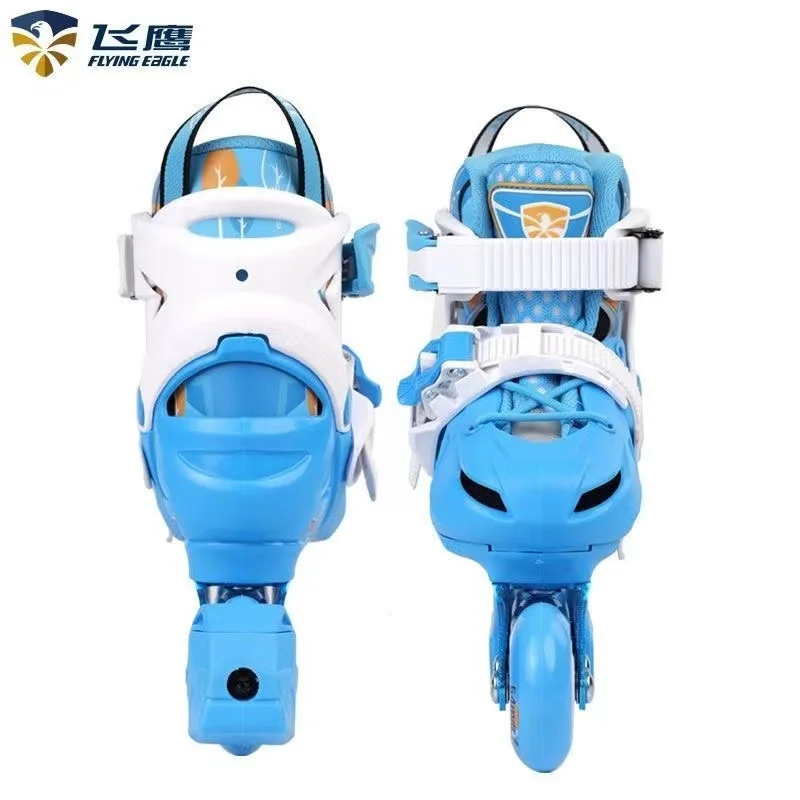 Pink Blue Eagle Roller Skate Shoes Patines Official Genuine Children's Inline Skating Children Learn Fancy Flat Set NITE