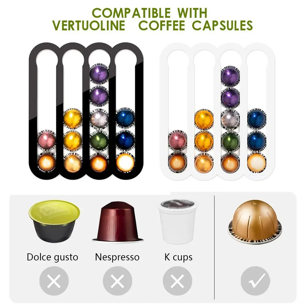 VERTUOLINE Acrylic Material with Magnets, Coffee Capsule Storage Cabinet, Ceramic Tiles, Dining Room Wall-mounted Storage Holder