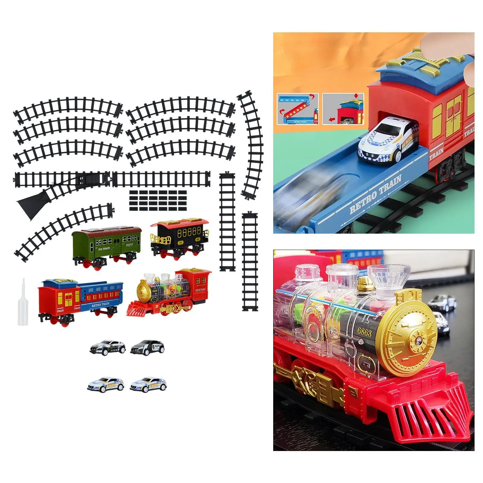 

Electric Train Set Railway Train Set for Toddlers Ages 3 4 5 6 7 Gifts