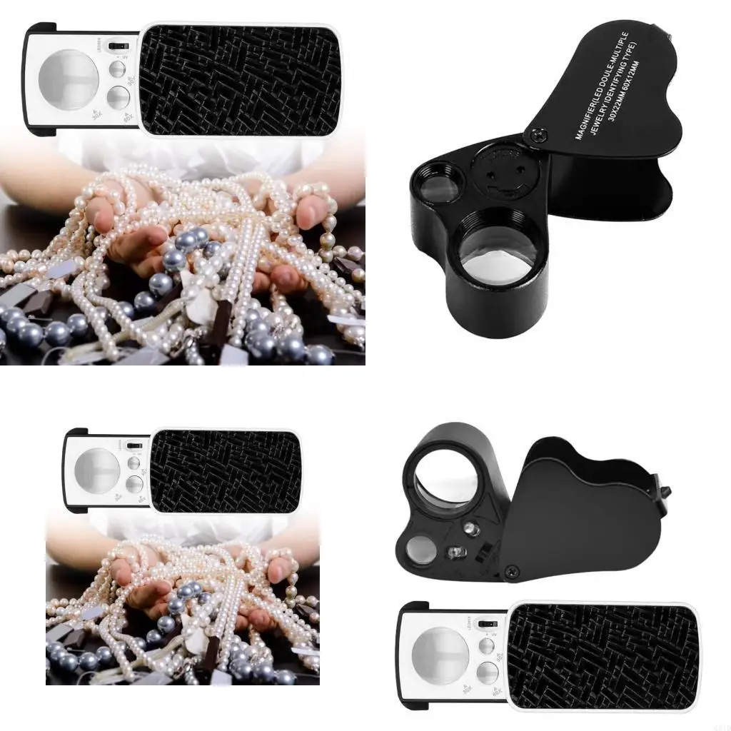  2Pcs Professional Jewelry Loupe Magnification for Detailed Gemstones Analysis