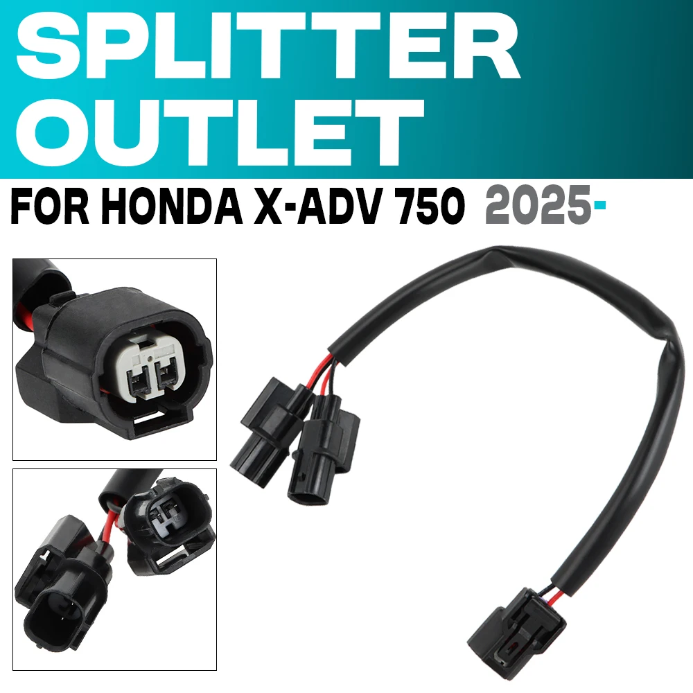 Para Honda X-ADV750 X-ADV 750 x-adv750 2025 2026: Conector Divisor de Energia para Motocicleta, Plugue de Saída, Tomada de Circuito em Y, Acessório