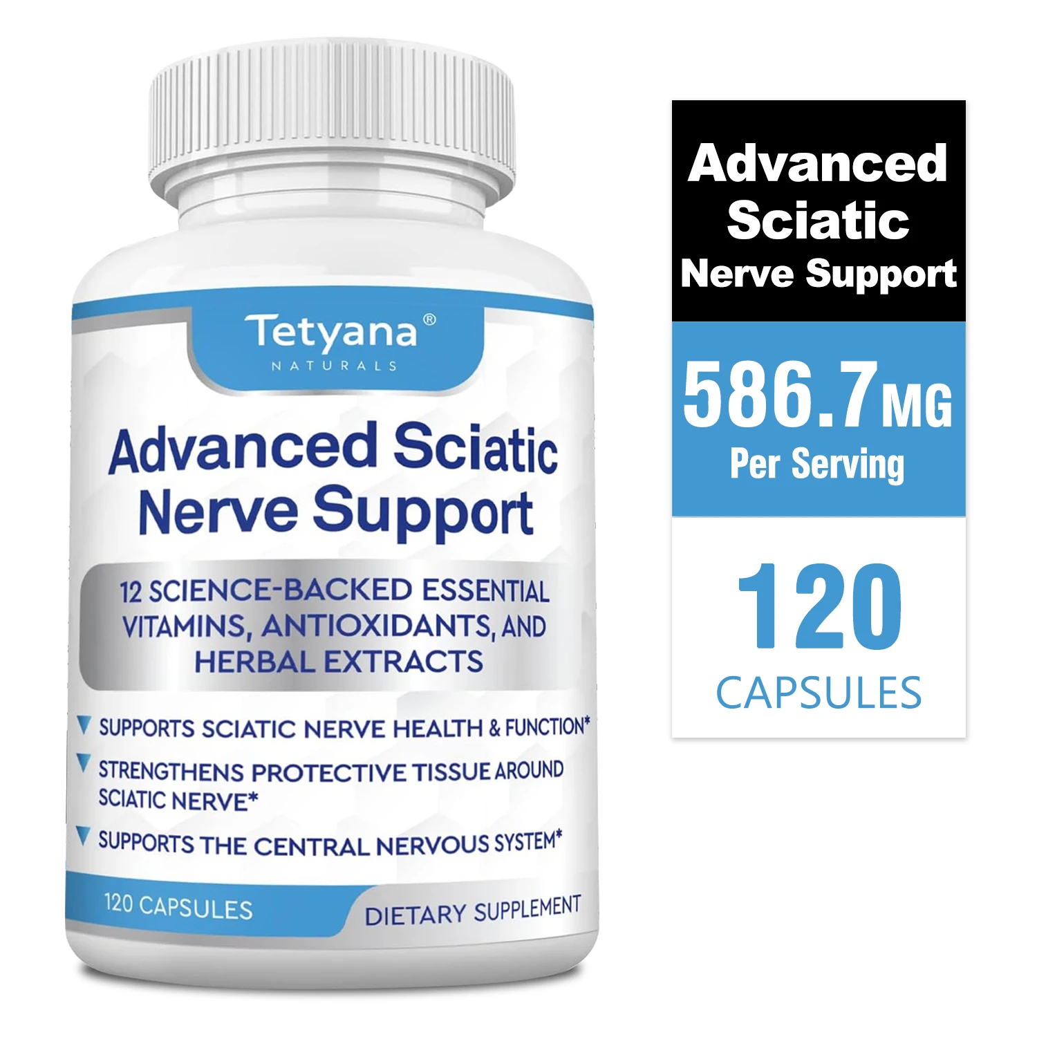 

Advanced Sciatic Nerve Support - Reduce Joint Pain, Supports Nervous System Health,Promotes Sleep, Boost Energy,Improve Immunity