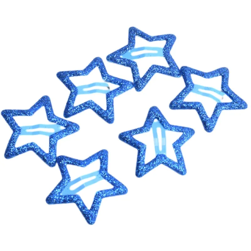 5/10 Stück Y2K BB Glitzer-Stern-Haarspangen Mädchen Bunte Kawaii Haarklammern Kinder Metall-Schnappclips Kopfschmuck Haarschmuck Accessoires – Detail 6