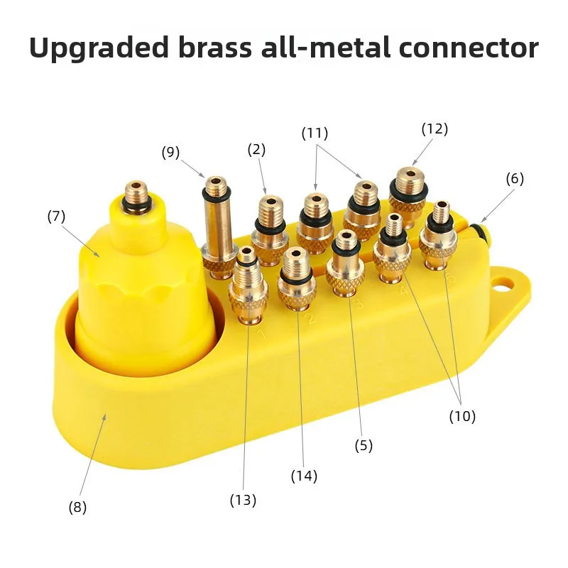 

Universal Bicycle Disc Brake Oil Change Tool Metal Connector Oil Injection Kit for Mountain Road Bike Shimano Sram