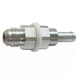 Aluminum AN8 Male Flare Bulkhead To 3/8 Hose Barb Connector Suitable For Fuel Tanks And Fuel Cells