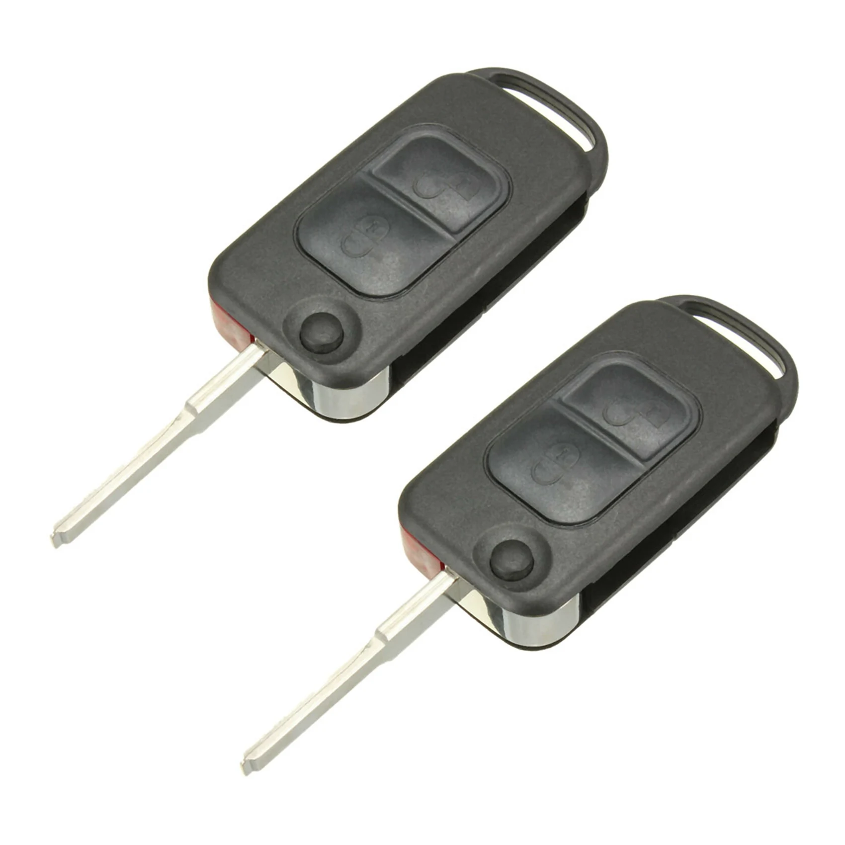 

2X 2 Button Flip Remote Key Case HU64 Blade FOB For Mercedes Benz A C E S W168 W202 Car-A93R