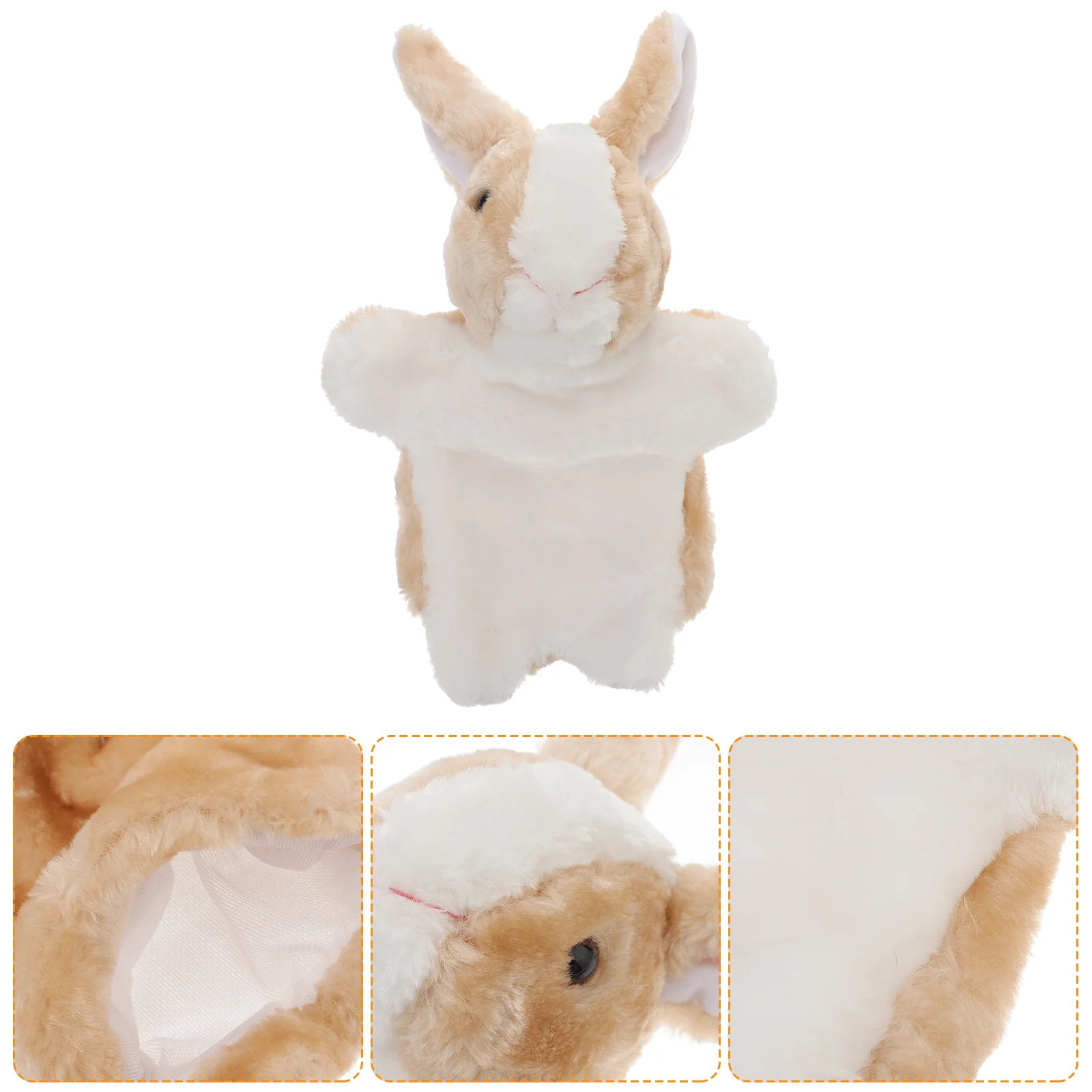 Juguete de peluche, marioneta de conejo rellena a mano, guantes para contar historias para bebés, juguetes para niños pequeños