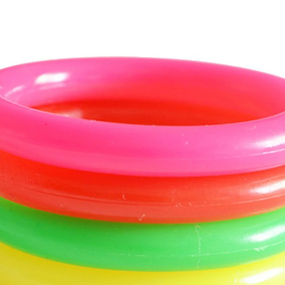 15 Pcs Solid Ring Game Kids Throwing Toys Rings for Games Props Dedicated Colorful Child