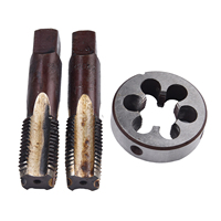 3pcs/set Durability Metric Thread Hand Taps HSS M20 X 1.5mm M20 X 1.5mm Metric Thread Tapping Thread Right Hand