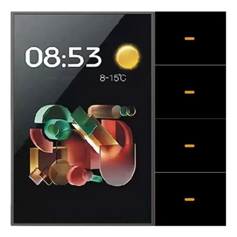-[A51I Digital]2X Tuya Zigbee 3.5 Inch Smart Wall Switch Touch Screen 4 Groups Switch 8-Way Scene Radar Sensor Dimming Switch A
