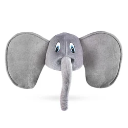 Unisex Women Animal Elephant Costume Cap Gray Men Adult Elephant Trunk Hat