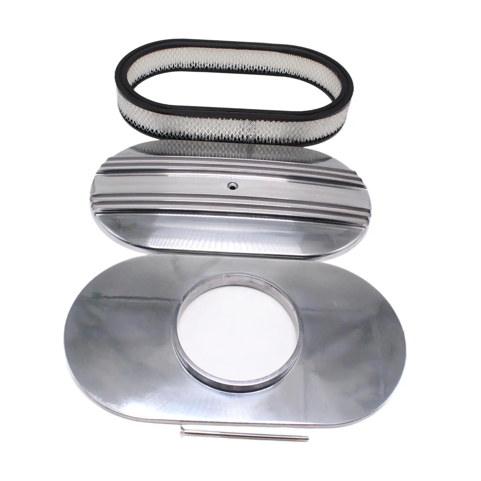 

Air Cleaner Intake Filter Kit 15 Inch Oval Metal WA6310 for Vehicle Engine Performance Repair