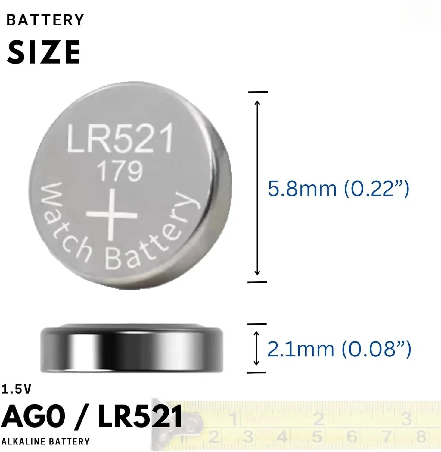 2-50 SZTUK AG0 379 SR63 LR69 LR521 379A Baterie guzikowe do zegarków Zabawki Pilot SR521SW D379 Bateria alkaliczna 1.55V