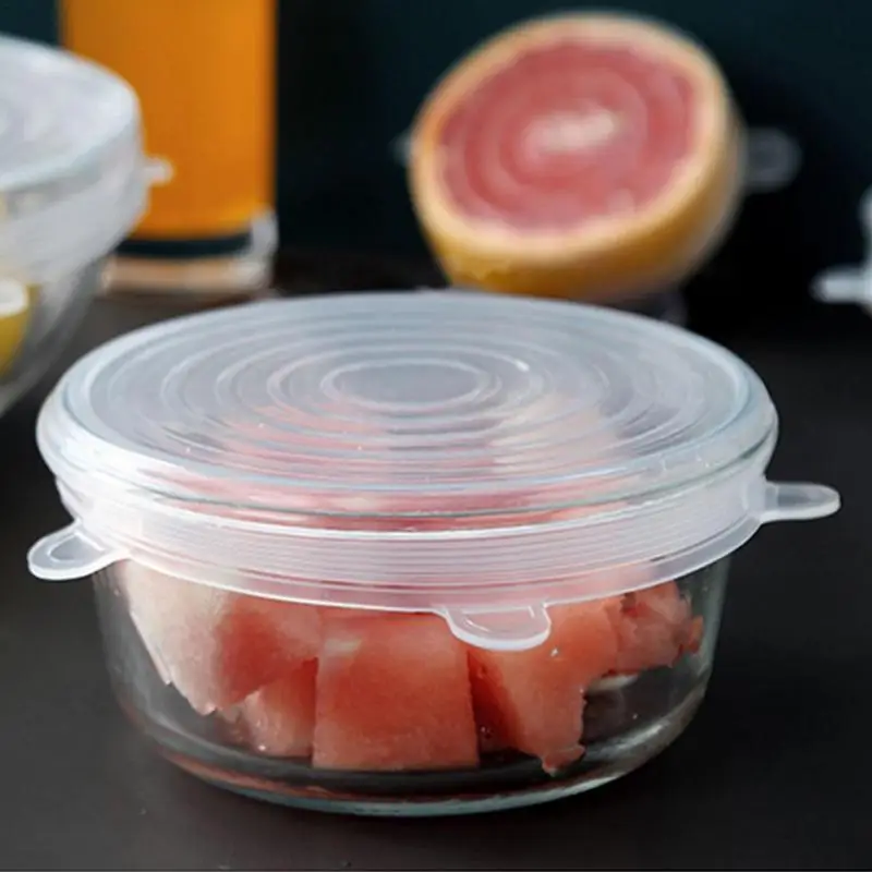 Silicone Covers For Food Storage Stretch Silicone Lid Airtight Reusable Food Cover Durable And Expendable Food Fresh Keeping Lid