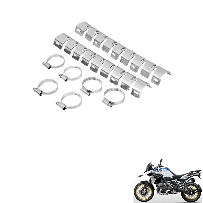 

Moto Exhaust Systems Guards Cover Protection Pipe Clamps For BMW R1200GS R 1200 GS 2013-2018 2017 2016