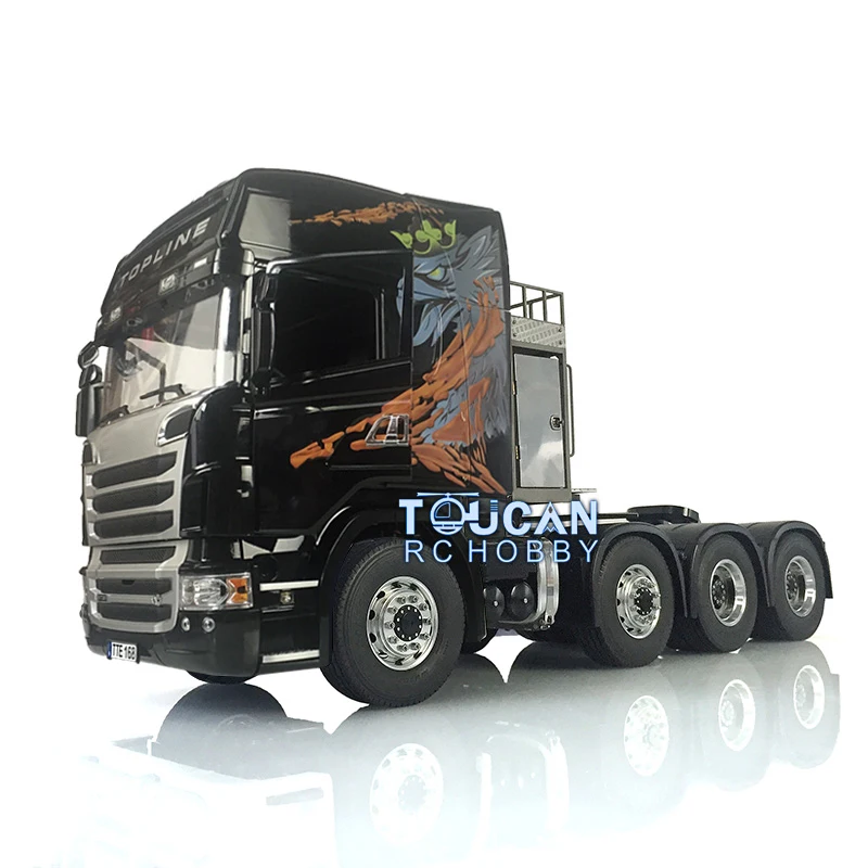 LESU 1/14 8*8 RC Tractor Truck Model Metal Chassis Painted Cabin Set Servo Motor Remote Control Vehicle Car for Boys Toys