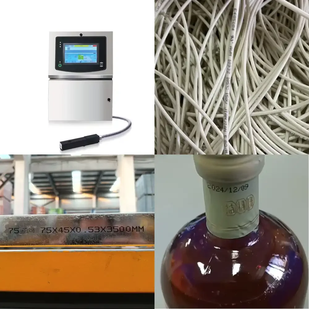 High-Speed Small Character Fully Automatic Continuous Inkjet Printer Brand New Label and Paper Printer for Leather and Card