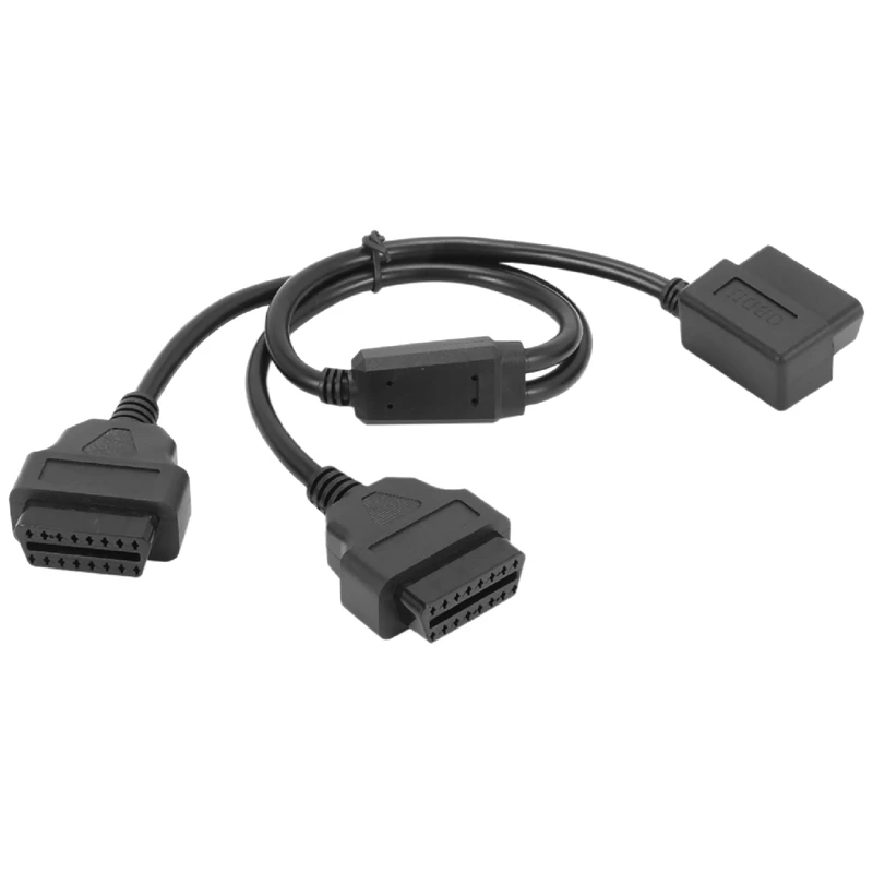 

50Cm Y Style OBD 2 OBDII Adapter Splitter Cable Male To Dual Female OBD2 Diagnostic-Tool Car Connector Cable