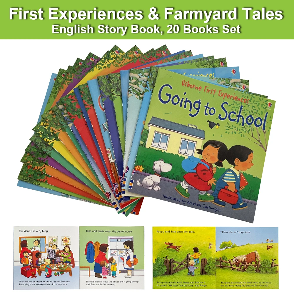 

First Experiences Farmyard Tales English Picture Classic Storybook Learn to Read Educational Resources Bedtime Reading 20 Books
