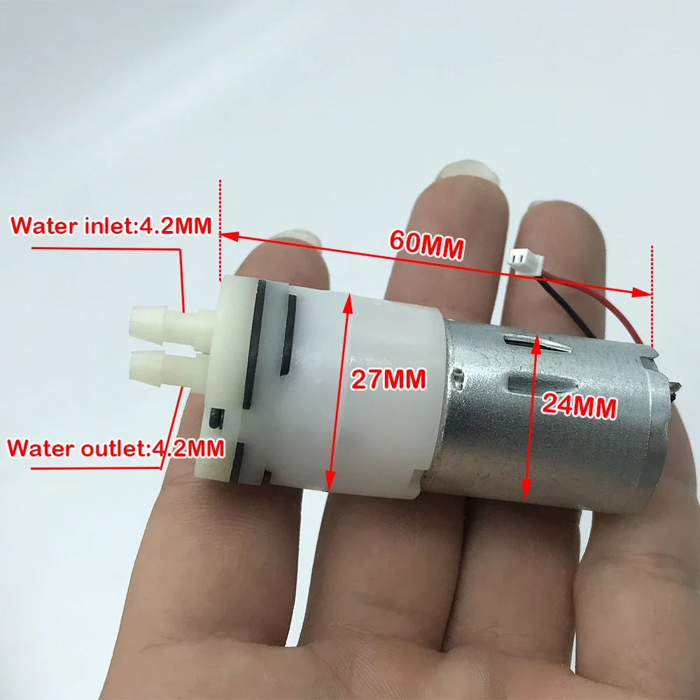 1PCS Micro 370 Water Pump DC 3.7V 5V 7.4V 660ML/Min Carbon brush Diaphragm Self-priming Pump USB Small Pump Mini Water