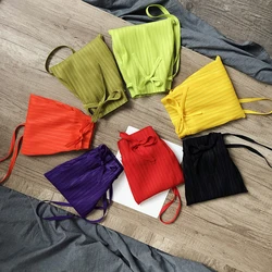 YUDX Miyake Pleated Design Women's Portable Drawstring Bag 2023 New Model Fashionable Unique SimpleTrendy Sold At A Low Price