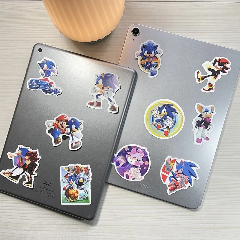 50pcs Sonic The Hedgehog Sticker Stationery Box Notebook Water Cup Suitcase Refrigerator Waterproof Removable Graffiti Sticker