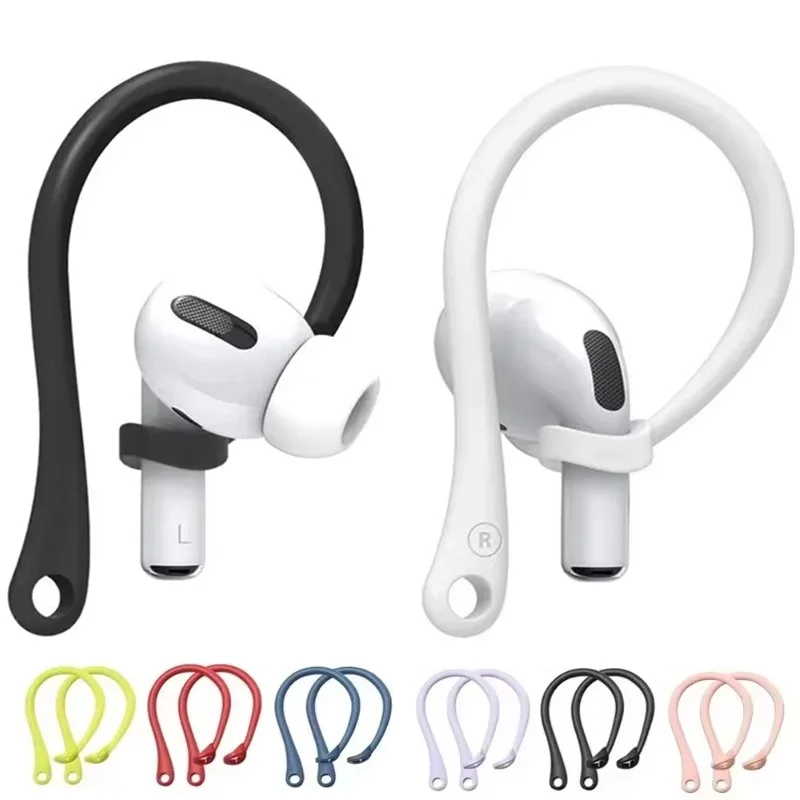 Earphone Anti-lost Ear Hooks For Apple AirPods 1 2 3 Pro Wireless Bluetooth Silicone Sports Earhooks Anti-Fall Earphones Holder