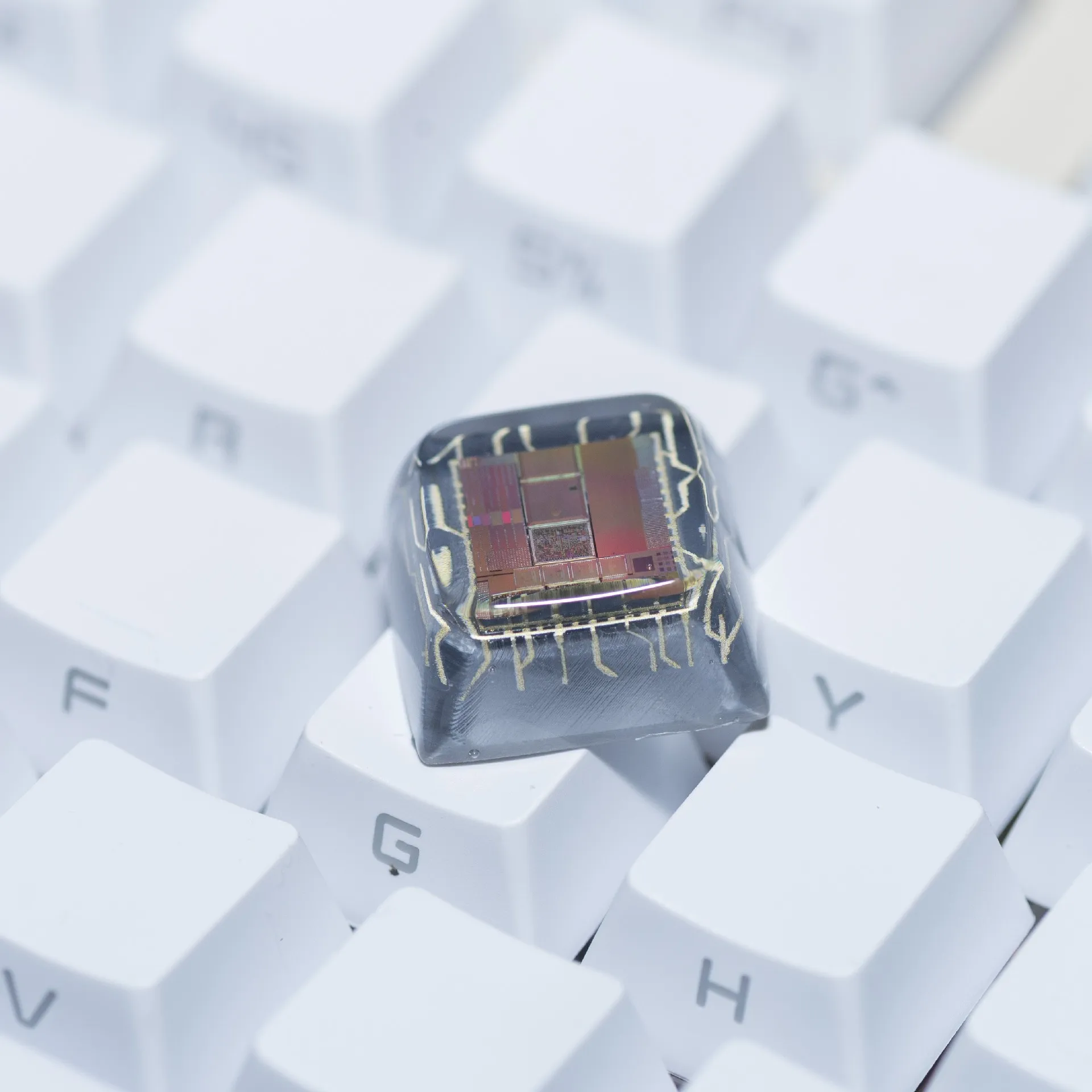 Personal isierte Chip-Tasten kappe xda Profil 1u Harz material hand gefertigt geeignet für mechanische Tastatur