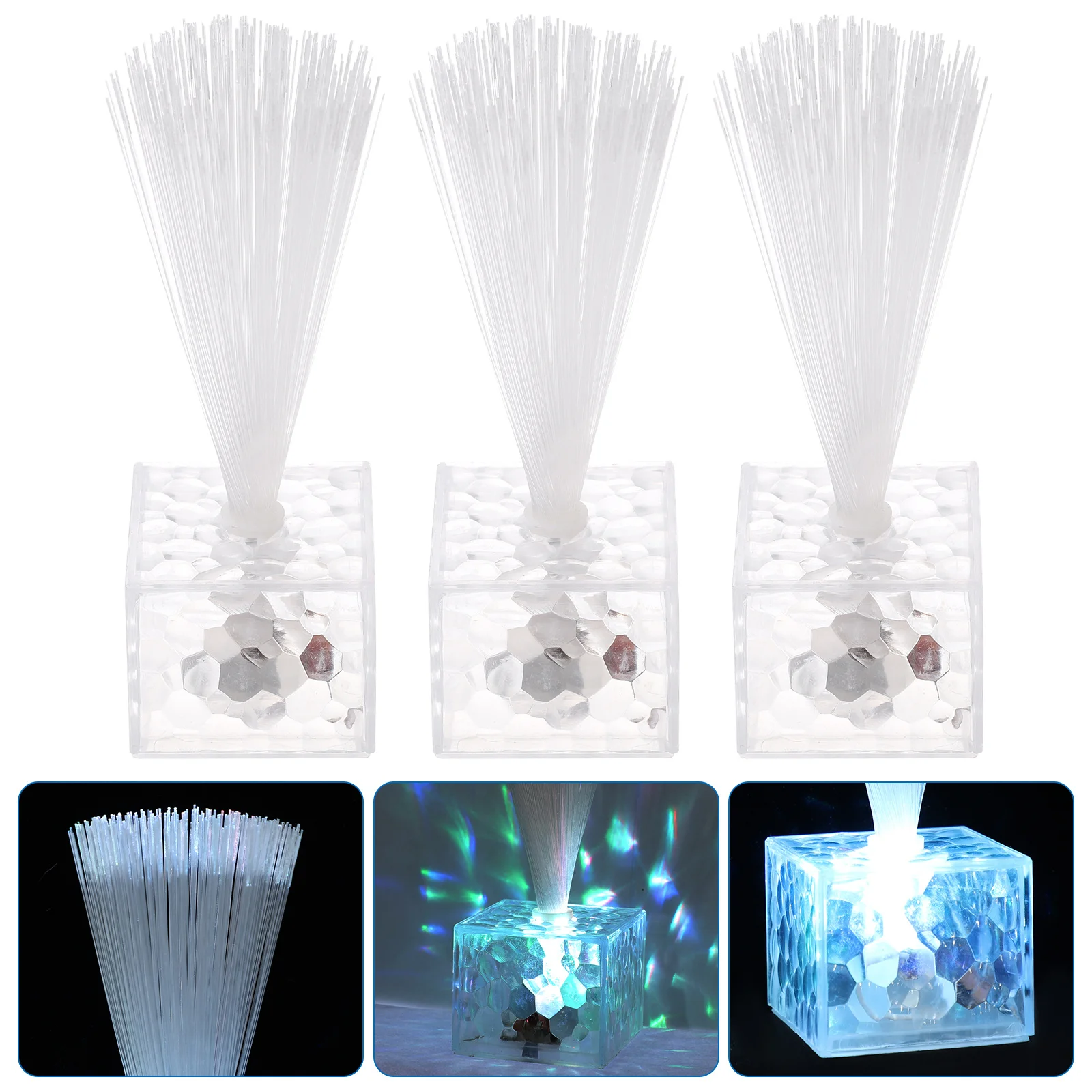 

6pcs Fiber Optic Lights Led Fiber Optic Lamps For Wedding Party Decor Glow Sticks Powered Room Lighting