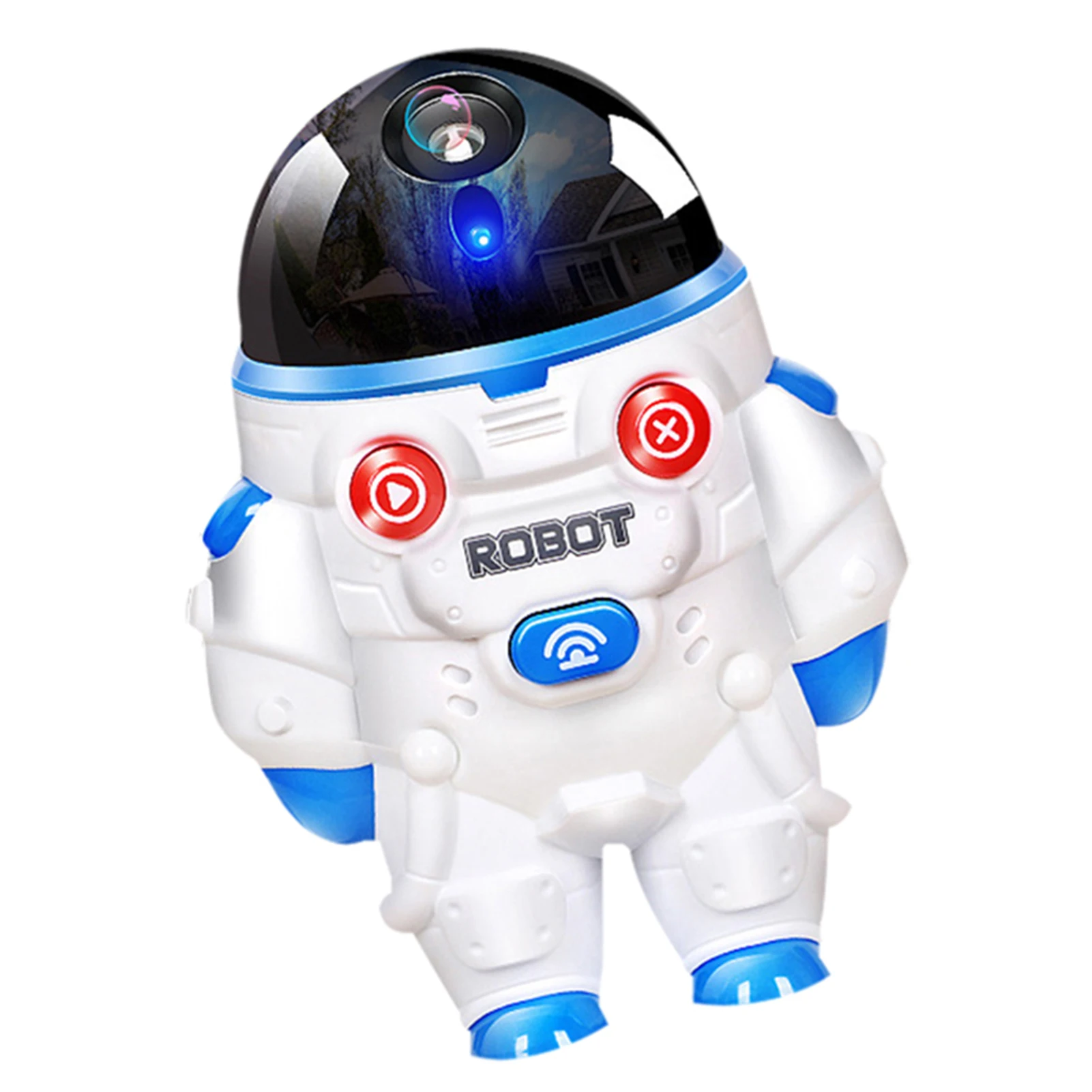 Bubble Machine With Light & Music & Lanyard Astronaut Robot Shaped Bubble Blower Baby Bath Toys For Kids