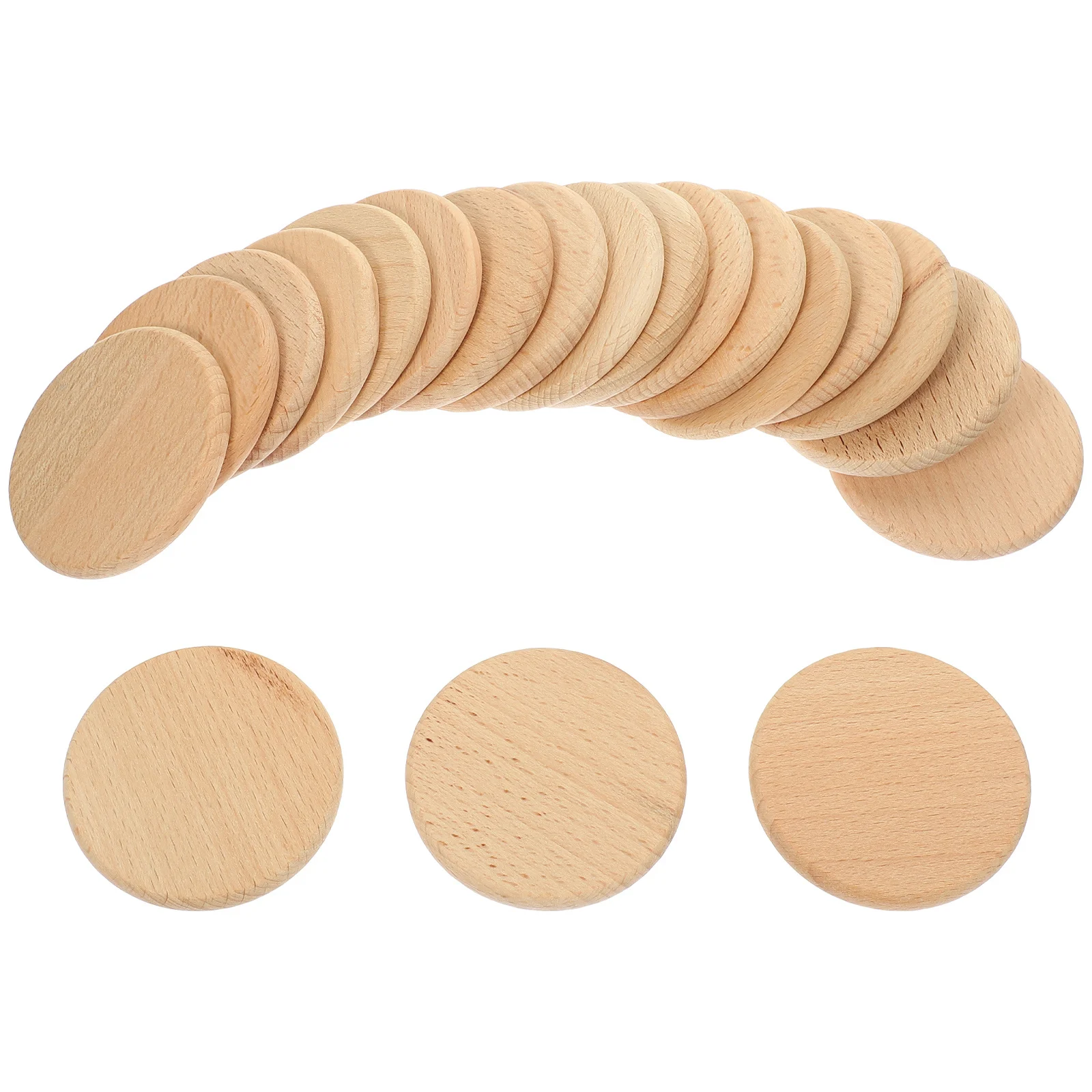 

20pcs Round Cutouts Unfinished Natural Wooden Slices Diy Craft Decor For Kids Graffiti Wall Window Door Table Bookshelf Projects