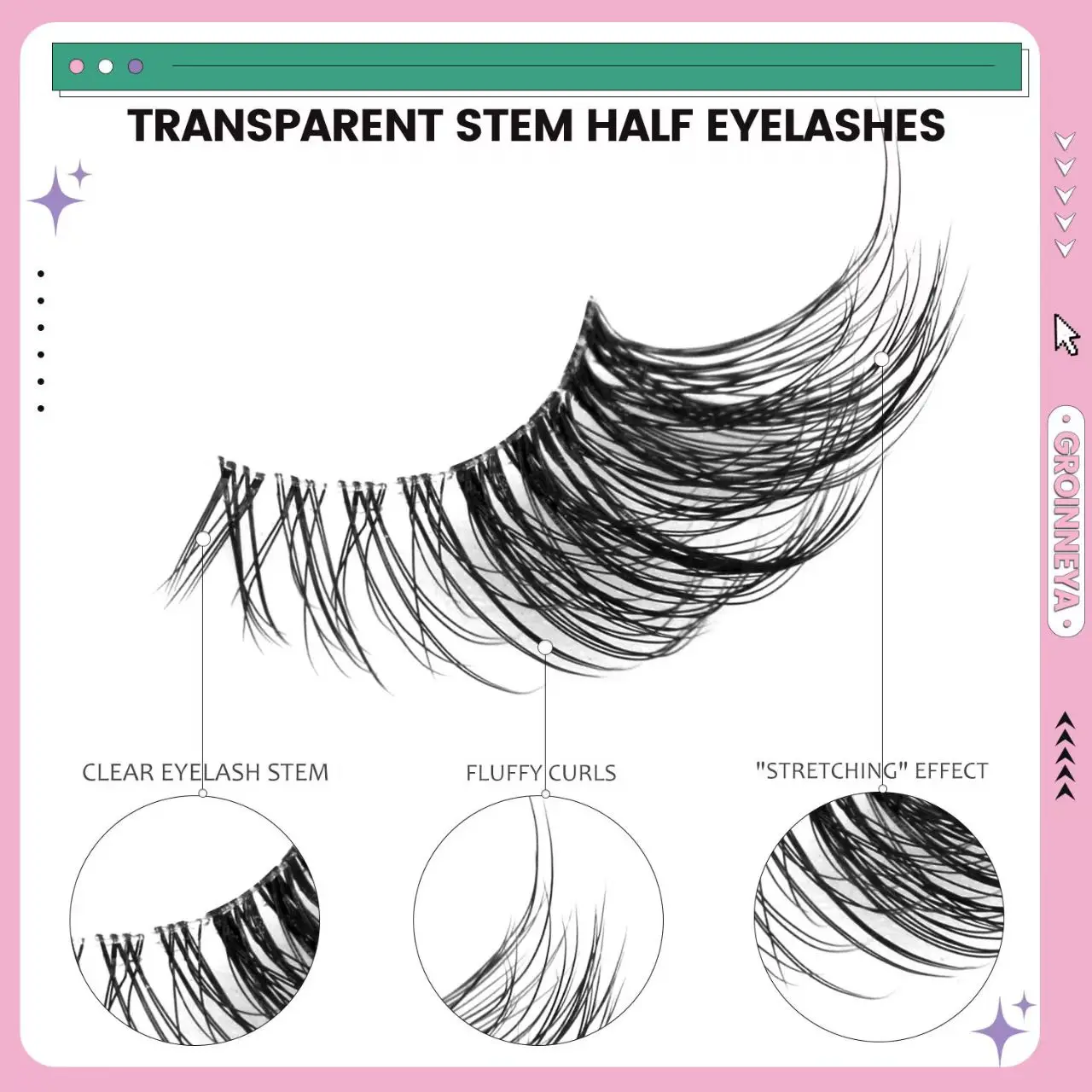 ふわふわつけまつげ 7 組、20mm、厚い密度、軽いまつげ、8D 厚い密度カールつけまつげ
