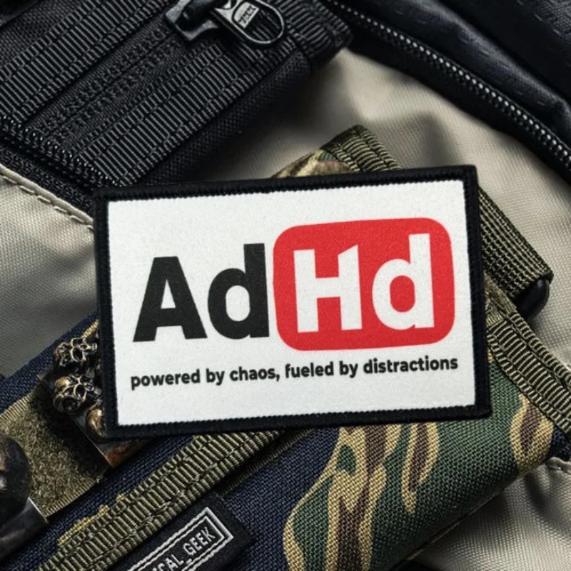 Parche de moral ADHD con velcro para chaleco táctico o mochila - imagen 5