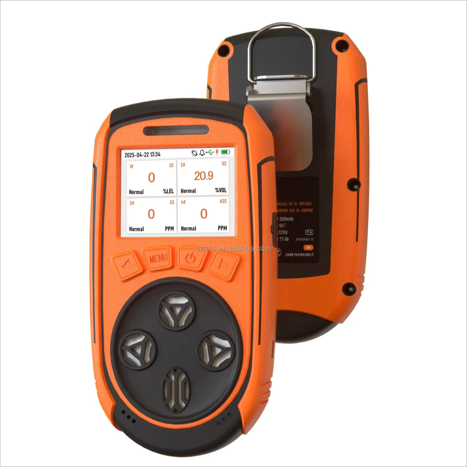 

Многогазовый тестер AIKESI O2 CO H2S Ex, портативный газоанализатор для метана и пропана, с датчиком DDS, сертифицированный ATEX