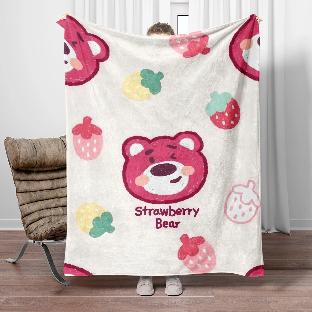 Lotso cute blanket to keep warm Toy Story birthday gift to keep warm blanket super cute blanket Portable Anti-Pilling Picnic