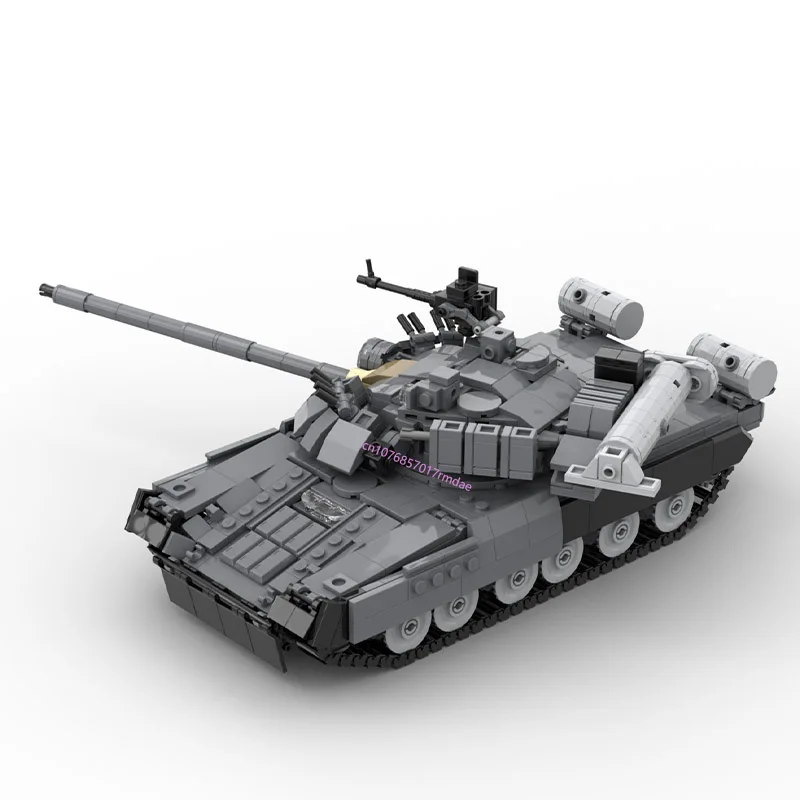 982 Uds WW2 militar MOC 1:35 escala T-80U MBT modelo de tanque de batalla principal ideas creativas juguete para regalo para niños de alta tecnología bloques de coches blindados