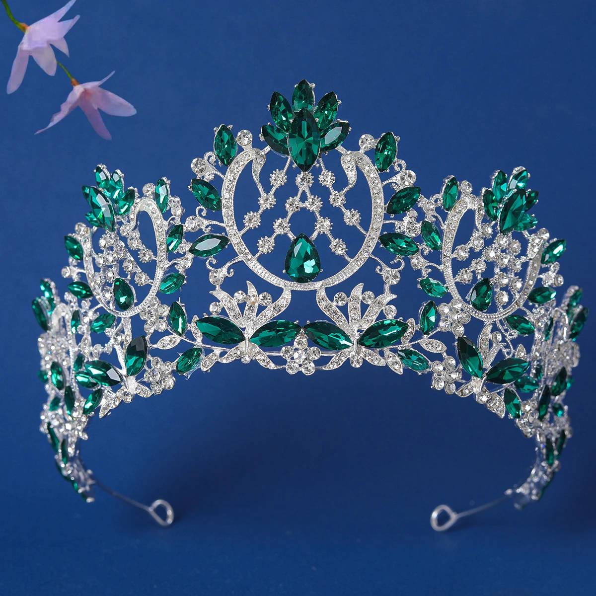 Fashion Crystal Rhinestone Bridal Wedding Hair Accessories For Women Princess Queen Big Tiaras And Crown Hair Jewelry image 2