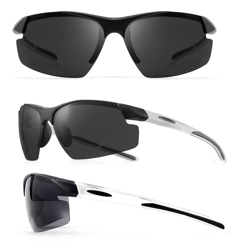 CRIXALIS Square Half Frame Sunglasses for Men Fashion Trend Cycling Sun Glasses Goggles Male Outdoor Sports Shades Women UV400