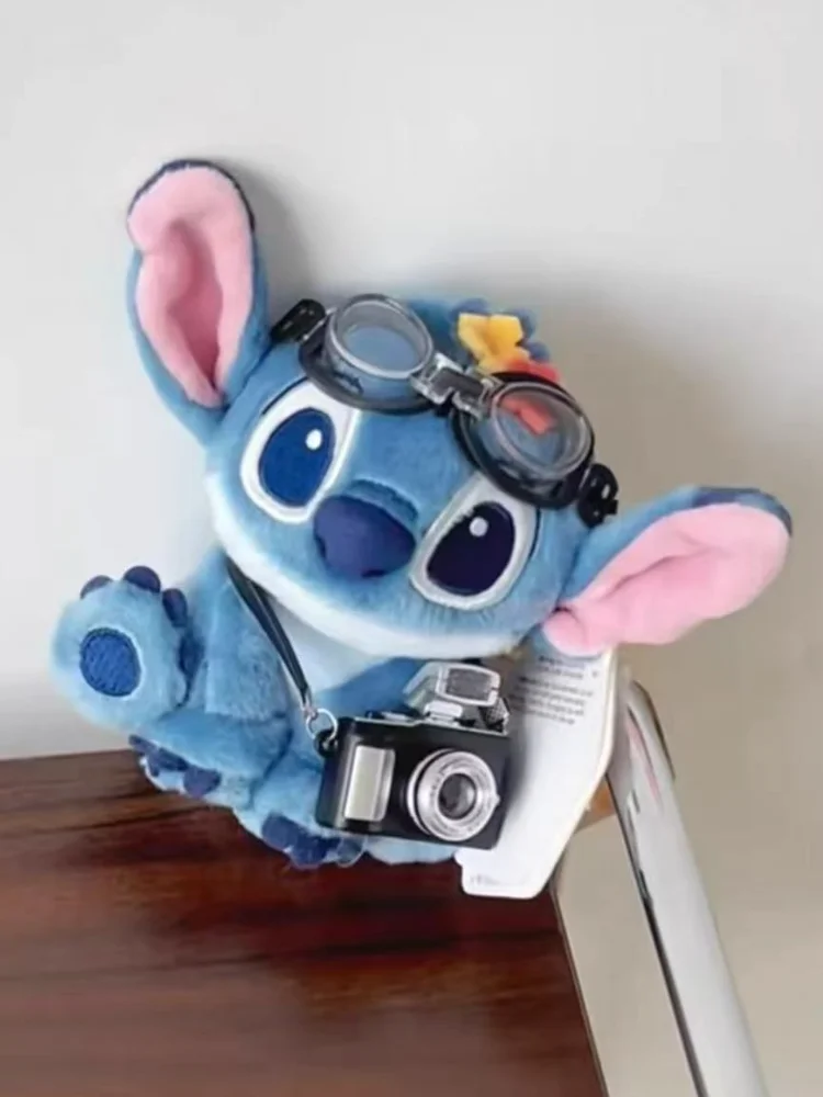 Disney Stitch Anime Periphery West Cowboy Knight Hat Plush Toy Stitch Creativity Cross-Dressing Dick Bag Keychain Girl Gift ﻿