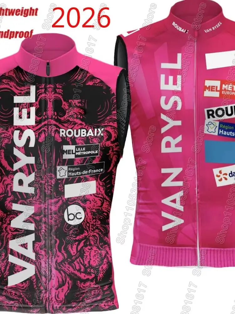 AliExpress NONE Van Rysel - Roubaix Team 2026 Wind Vest Windproof Lightweight Men Race Road Cycling Jersey Sleeveless MTB Ropa gilet Ropa
