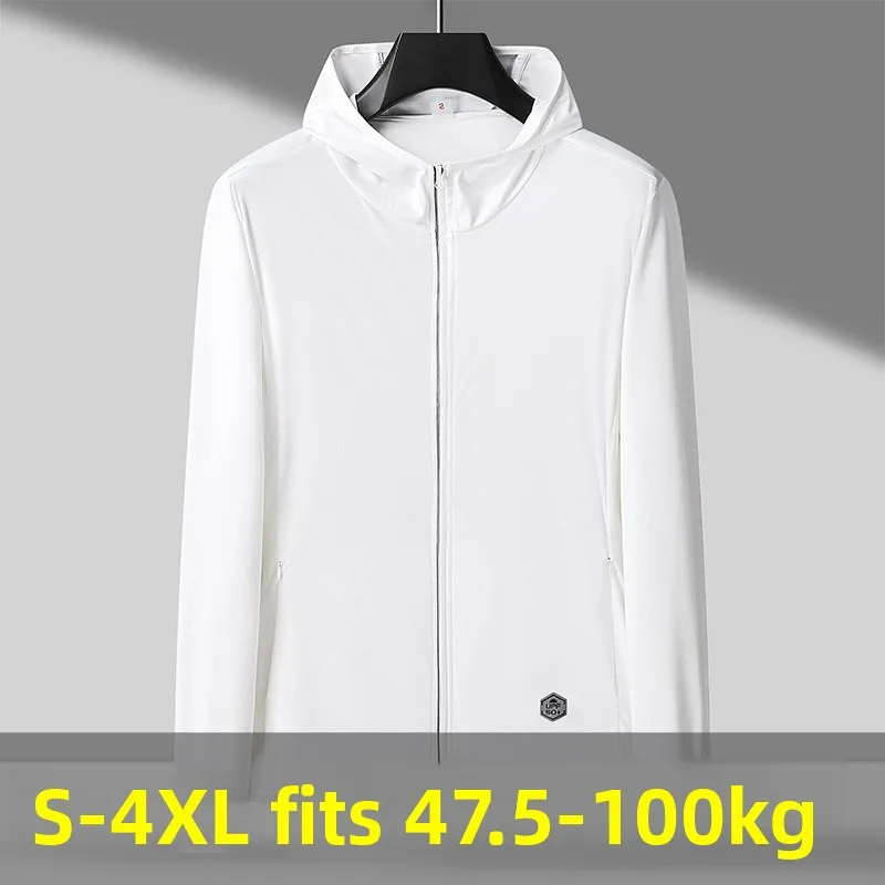 

Мужская летняя ультратонкая дышащая свободная одежда из ледяного шелка с защитой от ультрафиолета и шляпой с большими полями Faionable Ci Sle Long...