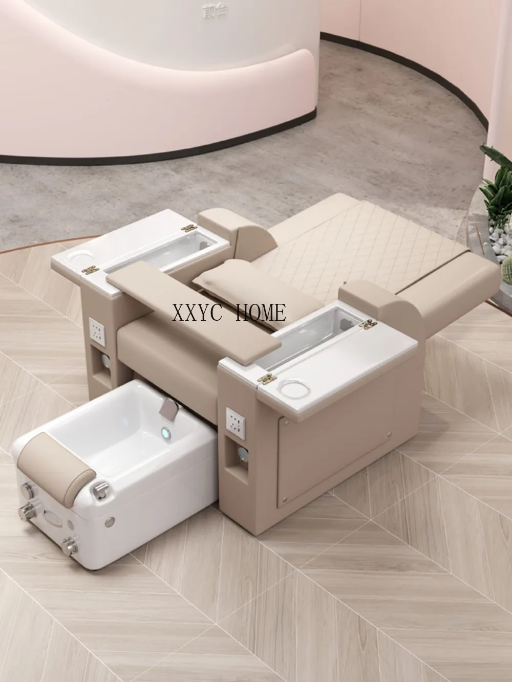 Sofá multifuncional para pies, silla reclinable eléctrica para belleza de pestañas