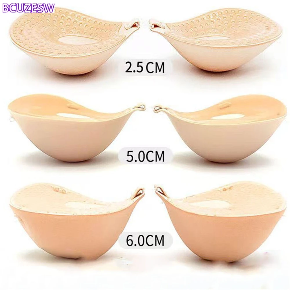 

Thickened 5CM/6cm Chest Sticker Invisible Silicone Bra for Woman Silicone Push Up Adhesive Bra Waterproof Nipple Tape Stickers