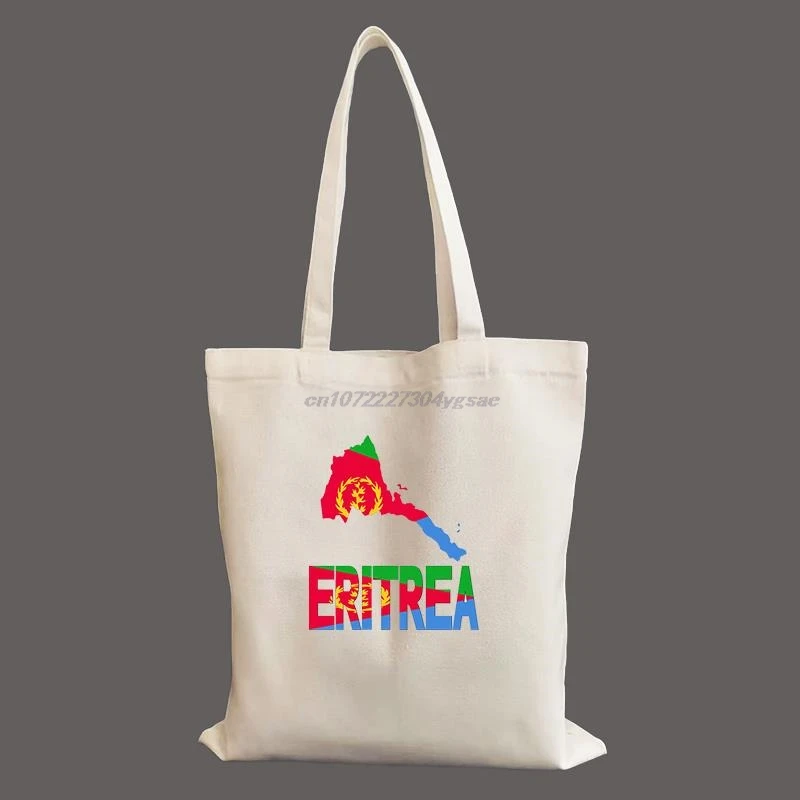 

Eritrea Map Eritrean Flag Africa Eco Women Shoulder Bags Handbag Canvas Shopping Bag Casual Large Ladies Travel Totes Bags