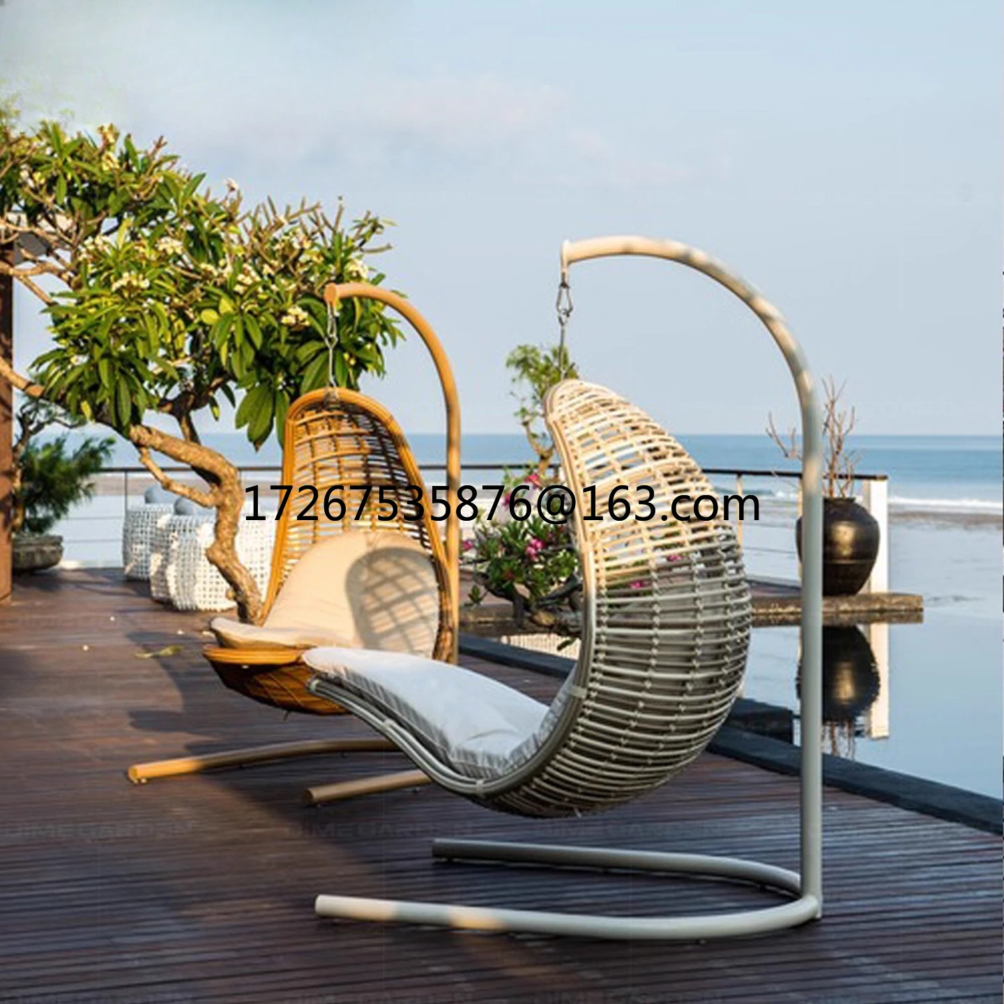 

Villa Balcony Swing Hanging Basket B & B Terrace Lazy Nest Hotel Garden Rattan Swing