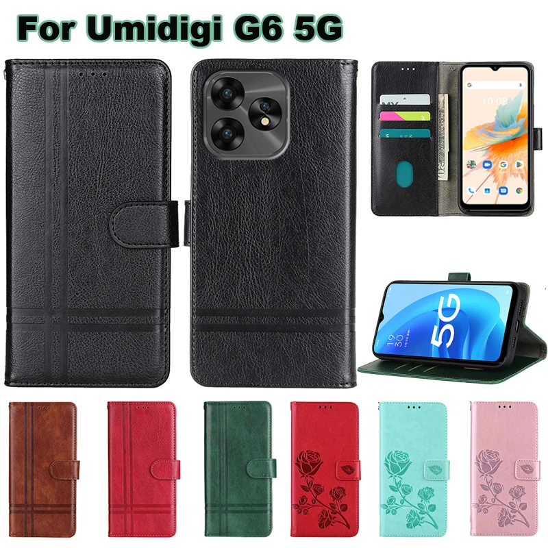 For чехол Umidigi G6 5G Case Leather Coque Wallet Cover For Carcasas Umidigi G9 5G Mujer Hoesje on Etui UMI G6 G9 5G Phone Shell