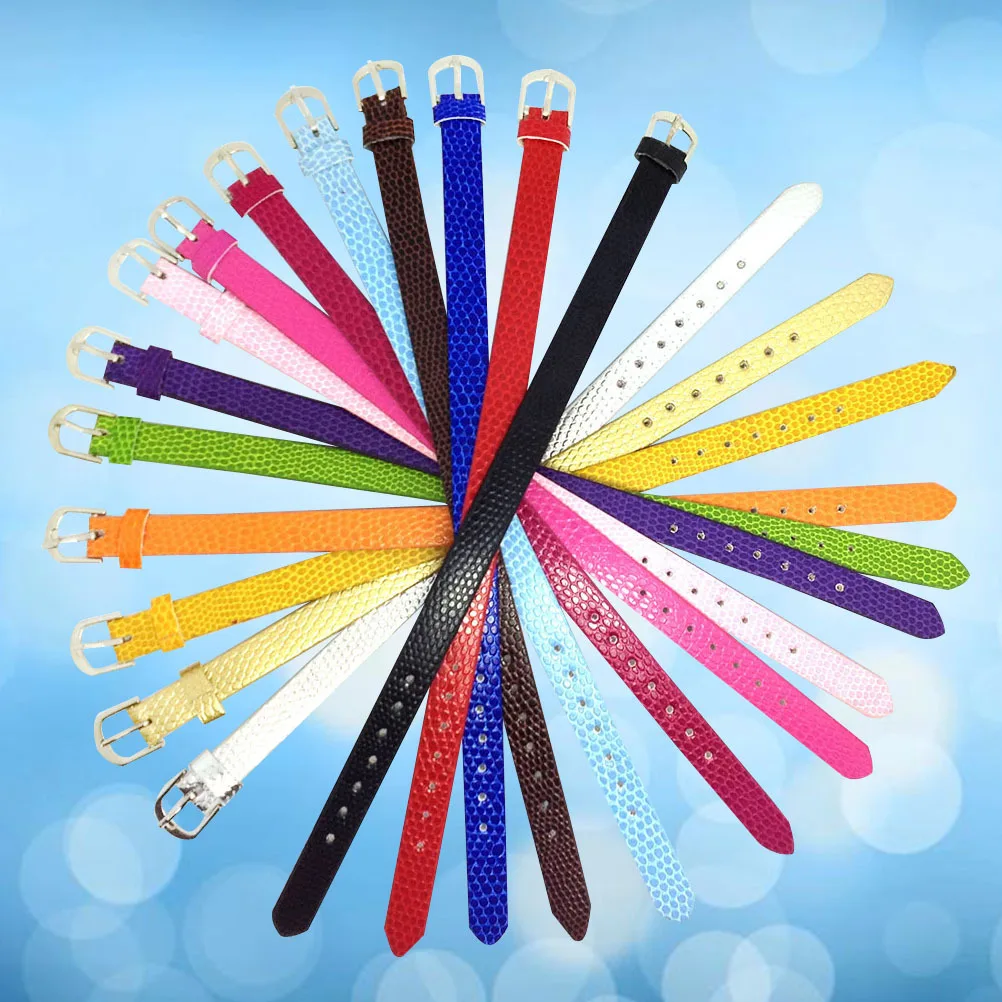 

20Pcs Snake Pattern Women Bracelet Mix Colors Simple Adjustable Wristbands for Party Daily Wear Jewelry Making Charms